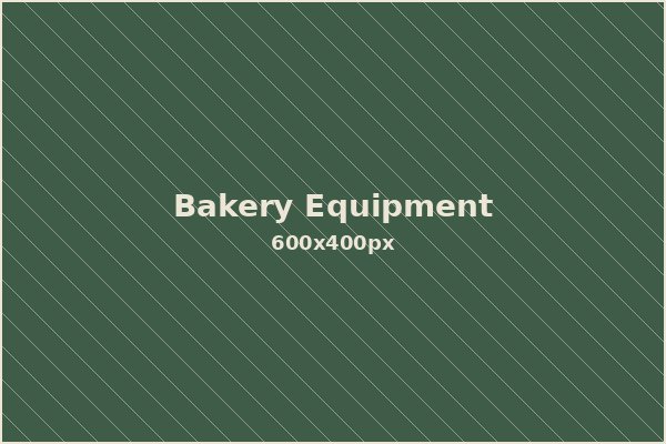 Bakery & Confectionery Units