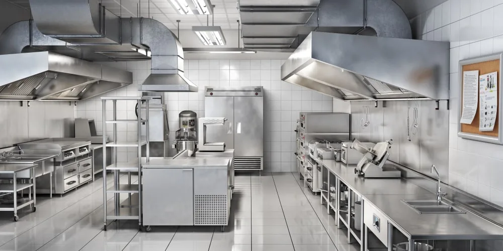 Modern commercial kitchen installation by RASI Kitchen Equipment